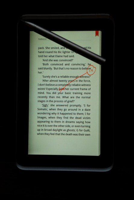 HTC Flyer hard at work with an edit - nice machine, but wrong for me.