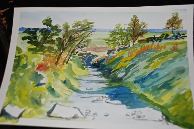 The latest daub, taken from an ancient path on the north of Dartmoor.