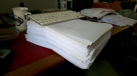 This is what a 580 page novel at the edit stage looks like!