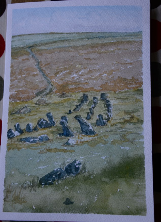 My latest painting: Triple Row at Cawsand Beacon