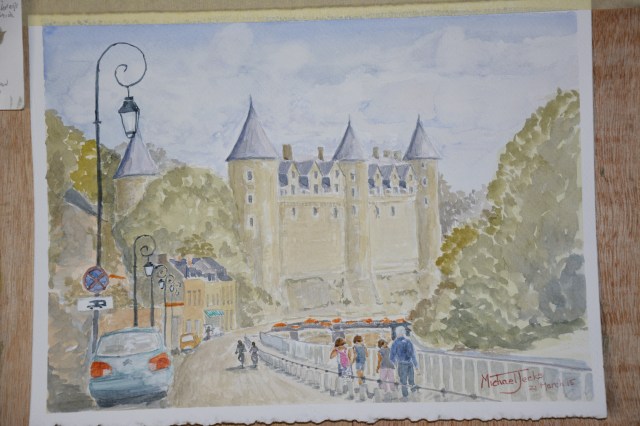 Painting of Josselin Castle, Britanny