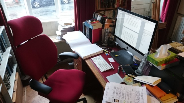 My new computer, new chair, new working environment!